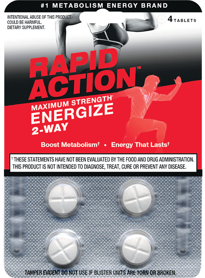 ENERGIZE Energy Pills - Fat Burning Supplement (4 Tabs)
