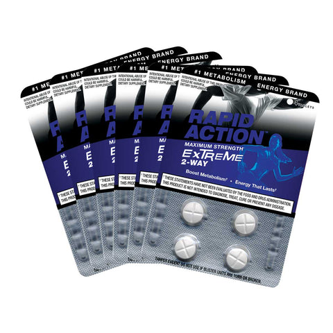 Rapid Action EXTREME 2-Way Energy Pills Maximum Strength - Fat Burning Supplement (24 Tabs) Boost Metabolism